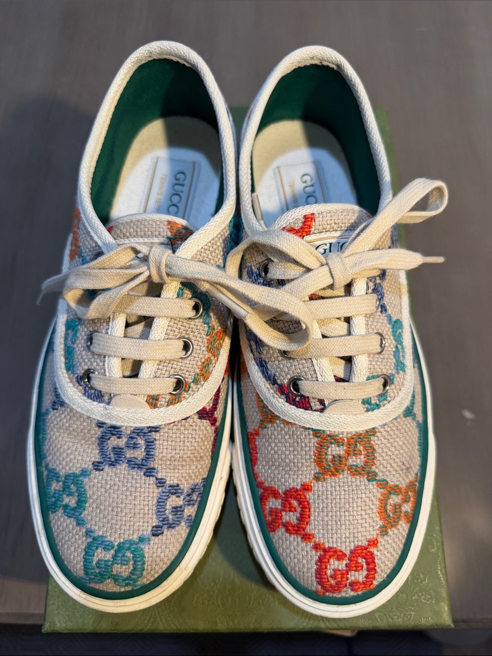 Gucci Multicolor GG Canvas Low-Top Sneakers - Picture 5 of 13